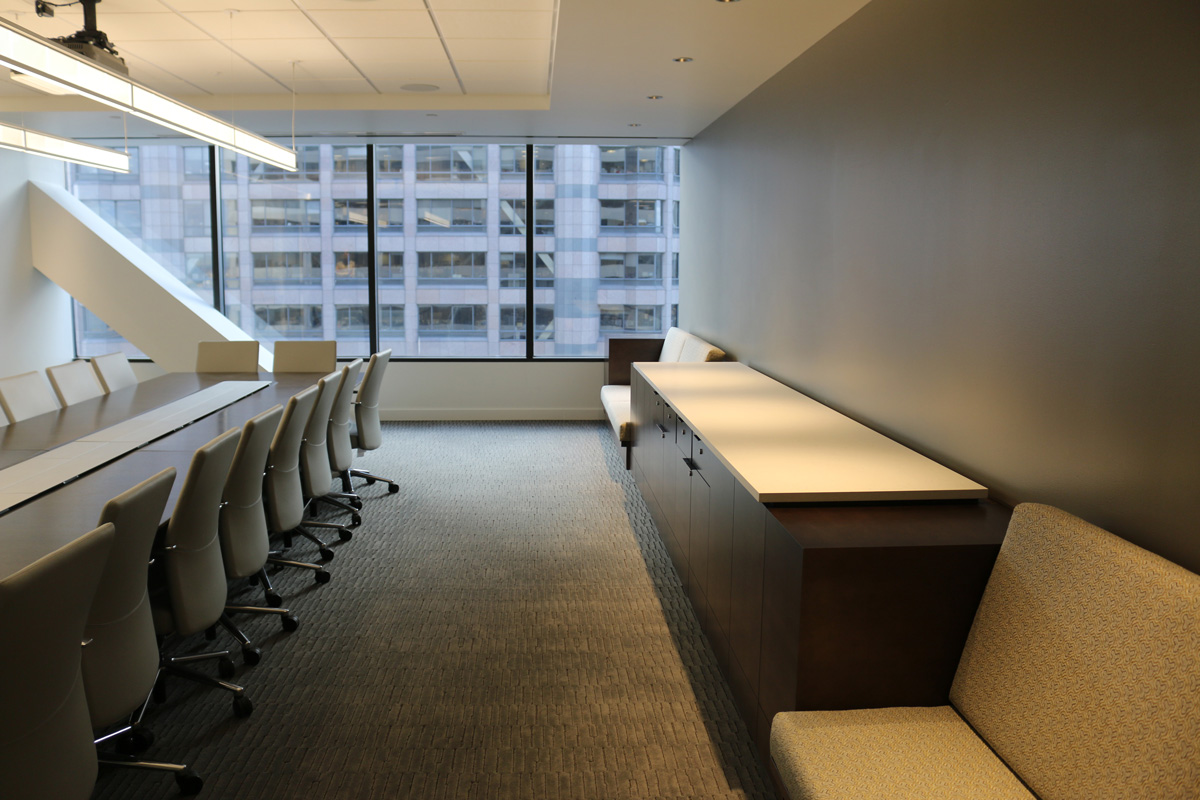 Conference room casework and seating