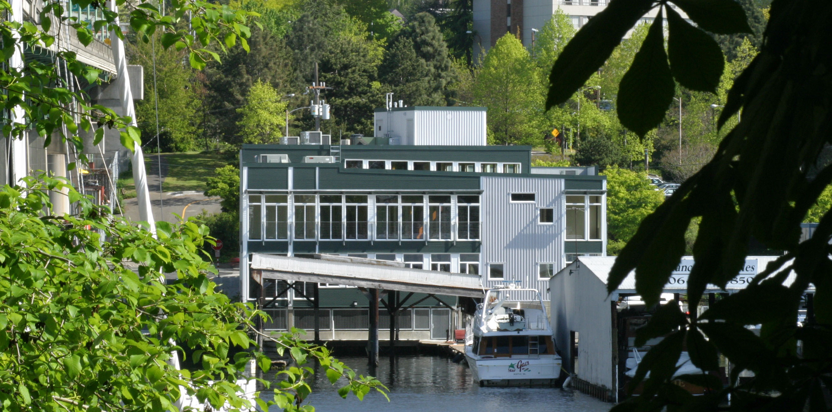 Boat Street Landing building exterior waterfront view
