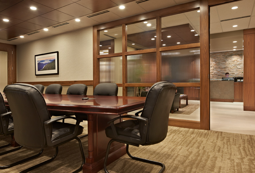 Private Bank Seattle conference room and table