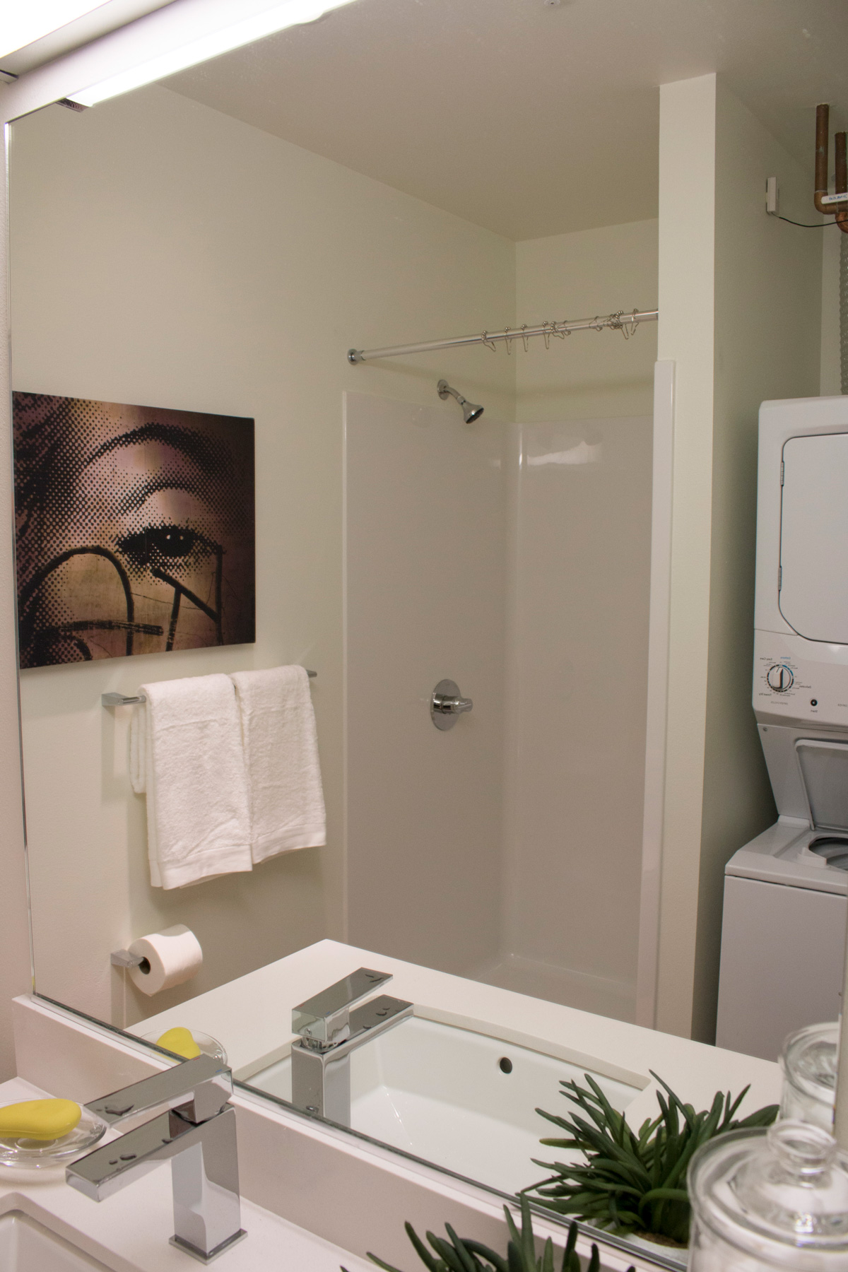 Interior bathroom and laundry room