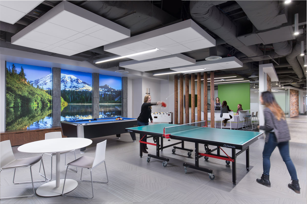 Office entertainment and collaboration space